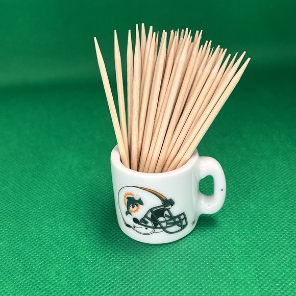 Other - NFL Mini‎ Ceramic Mugs 1.25" Tall Miami Dolphins Toothpick Holder